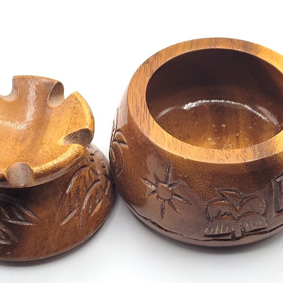 Zumwalt Myrtlewood Paper Weight &  Hawaii Souvenir Wood Trinket Box - Picture 7 of 14